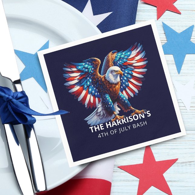 Patriotic Eagle USA 4. Juli Serviette (Patriotic Eagle USA 4th of July Napkins)