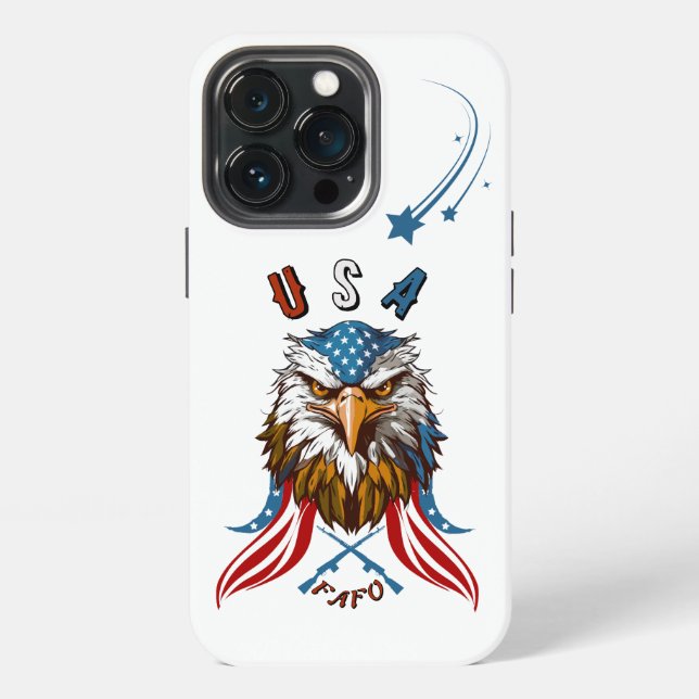 Patriotic Eagle USA FAFO iPhone 13 Pro Hülle (Hinten)