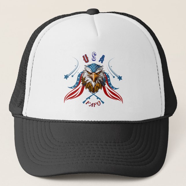 Patriotic Eagle USA FAFOTrucker Hat Truckerkappe (Vorderseite)