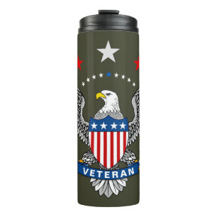 Patriotic Eagle Veteran Thermosbecher