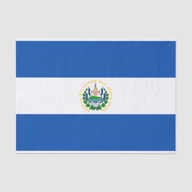 Patriotic El Salvador Flag Seidenpapier (Vorderseite)