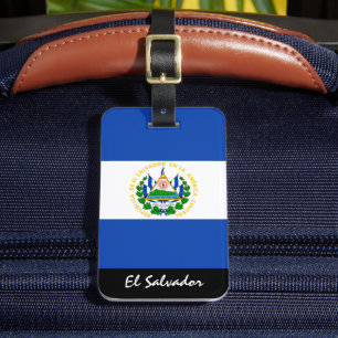 Patriotic El Salvador Gepäckmarken, Salvador Flag Gepäckanhänger