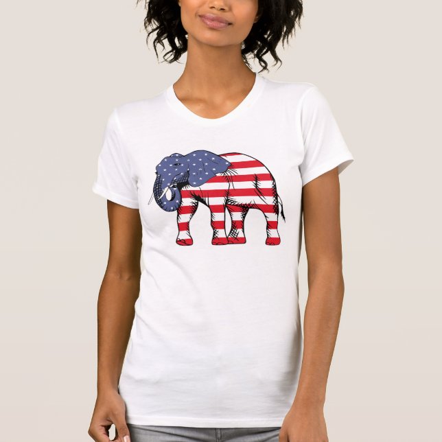 Patriotic Elephant T-Shirt (Vorderseite)