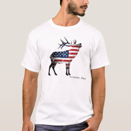 Patriotic Elk Junting T - Shirt | Amerika in Bedrä