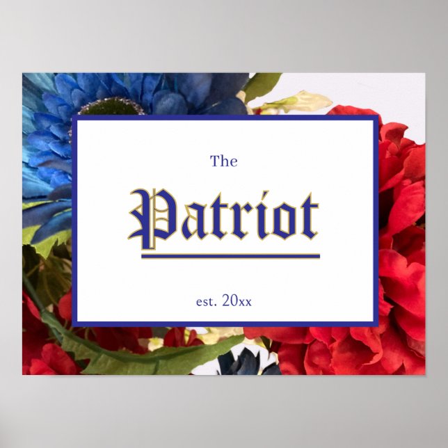 Patriotic Establishment Welcome Sign Poster (Vorne)