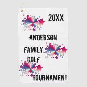Patriotic Family Golf Turnament USA Stars Golfhandtuch