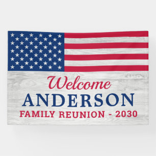 Patriotic Family Personalisiert USA Flag Banner