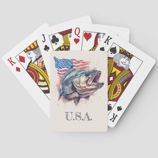 Patriotic Fisherman Classic Spielkarten (Rückseite)
