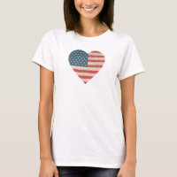 Patriotic Flag Herz Amerikanische Unabhängigkeitst