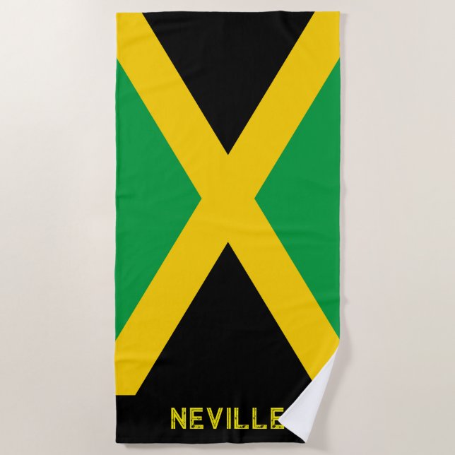 Patriotic Flag of Jamaica Strandtuch (Vorderseite)