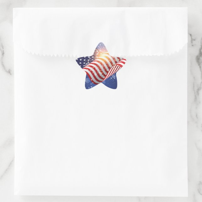 Patriotic Flag Star Stickers (Tasche)
