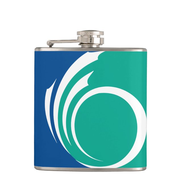 Patriotic flask with Flag of Ottawa, Canada Flachmann (Vorderseite)
