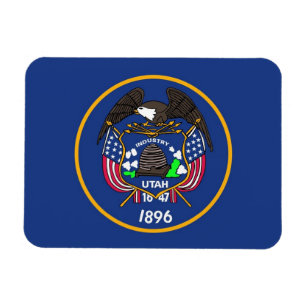 Patriotic flexible magnet with Utah State flag