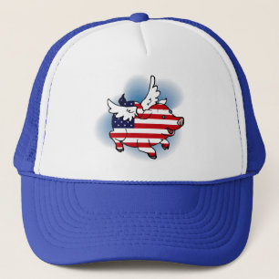 Patriotic Flying Pig Truckerkappe