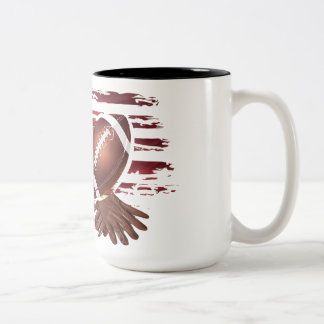 Patriotic Football 4. Juli USA Flag Zweifarbige Tasse