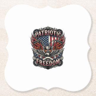 Patriotic Freedom Handlebars Biker Road Freedom Pa Untersetzer
