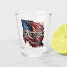 Patriotic "Freedom" Shot Glass