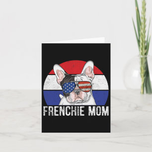 Patriotic French Bulldog Frenchie American Flag 4t Karte