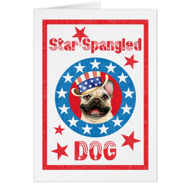 Patriotic Frenchie Card (Vorne)
