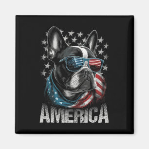 Patriotic Frenchie Hund American Flag 4. Juli 1999 Magnet