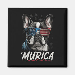 Patriotic Frenchie Hund American Flag 4. Juli 2009 Magnet
