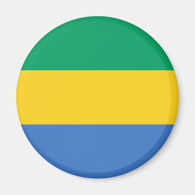Patriotic Gabon Flag Magnet (Vorne)