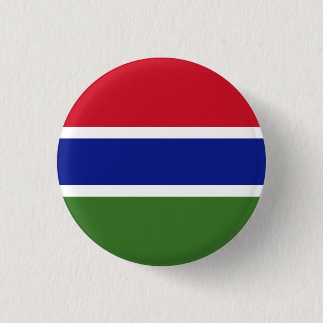 Patriotic Gambia Flag Button (Vorderseite)