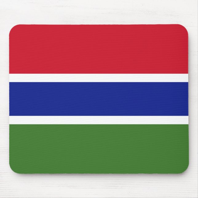 Patriotic Gambia Flag Mousepad (Vorne)