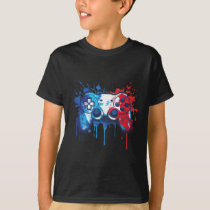 Patriotic Gamer - Red White Blue 4. Juli Video T-Shirt