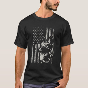 Patriotic Ger Shepherd American Flag 4th July s T-Shirt