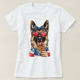 Patriotic German Shephard T-Shirt