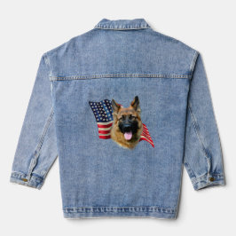 Patriotic German Shepherd Jeansjacke