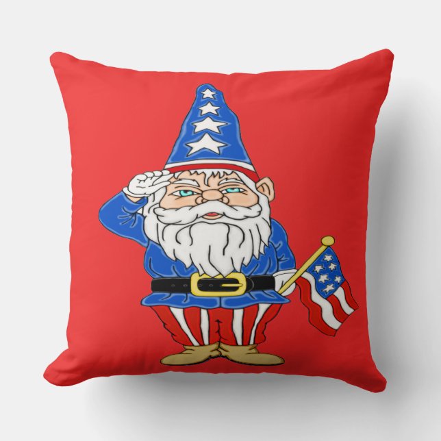 Patriotic Gnome Kissen (Vorderseite)