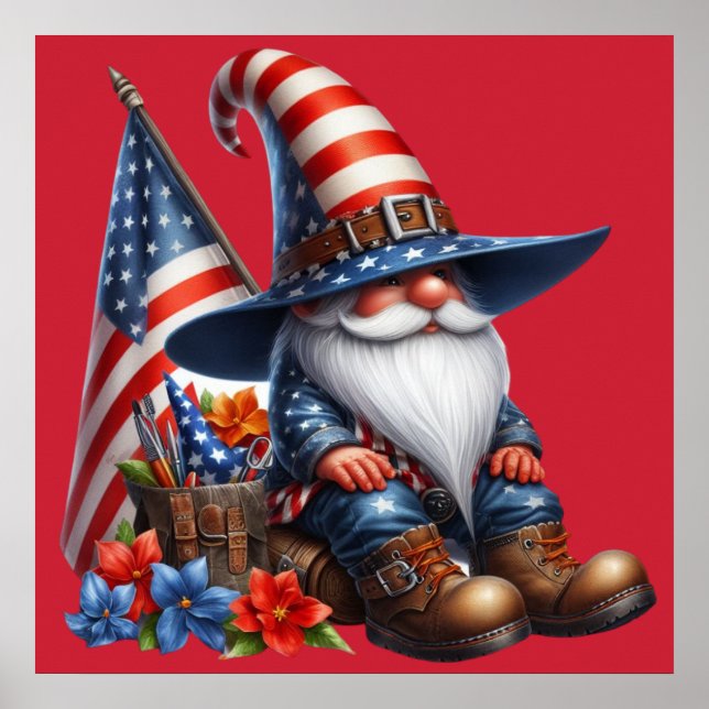Patriotic Gnome Poster (Vorne)