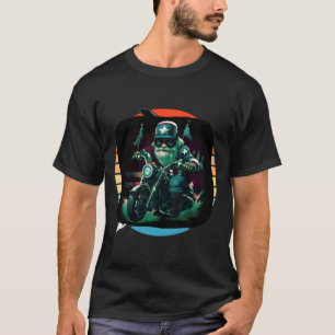 Patriotic Gnome Veteran Motorradfahrer T on a USA T-Shirt