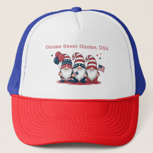 Patriotic Gnomes Amerikanische Unabhängigkeitstag Truckerkappe