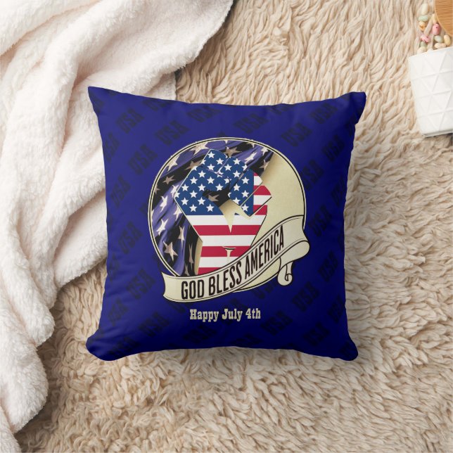 Patriotic GOD BLESS AMERICA Kissen (Decke)