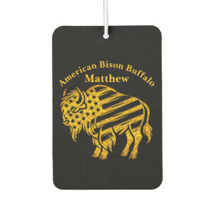Patriotic Gold Bison Design Autolufterfrischer
