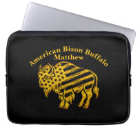 Patriotic Gold Bison Design