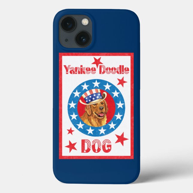Patriotic Golden Retriever Case-Mate iPhone Hülle (Rückseite)