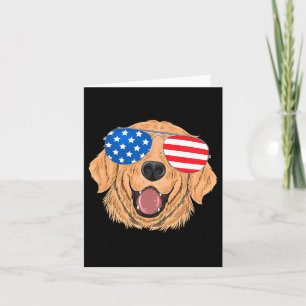 Patriotic Golden Retriever Dog 4. Juli Geschenk Karte