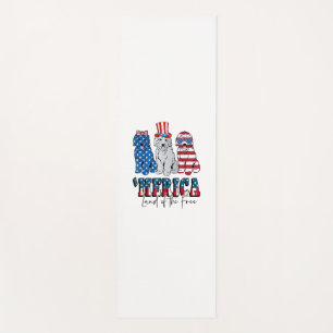 Patriotic Goldendoodle Dog 4. Juli USA Yogamatte