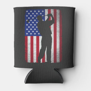 Patriotic Golf Golfing American Flag 4. Juli Dosenkühler