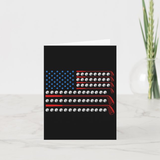 Patriotic Golf Usa Flag Golf Clubs 4. Juli Golf Karte (Vorderseite)