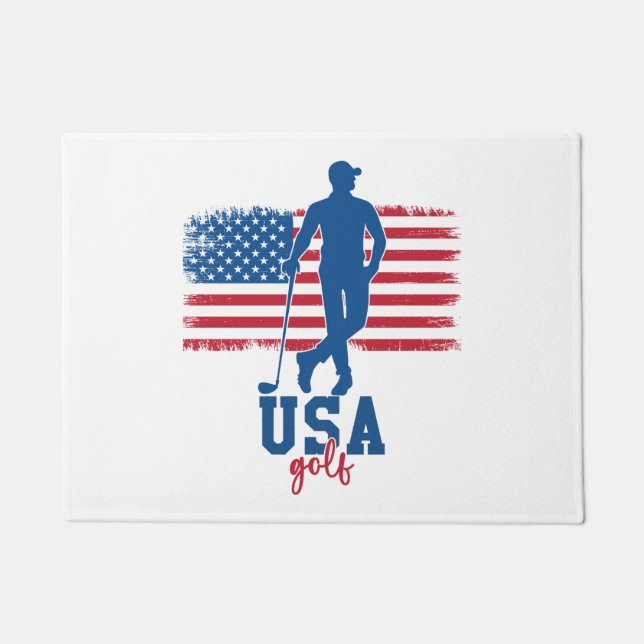 Patriotic Golf USA Fußmatte (Vorderseite)