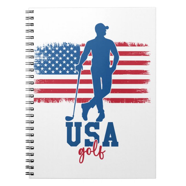 Patriotic Golf USA Notizblock (Vorderseite)