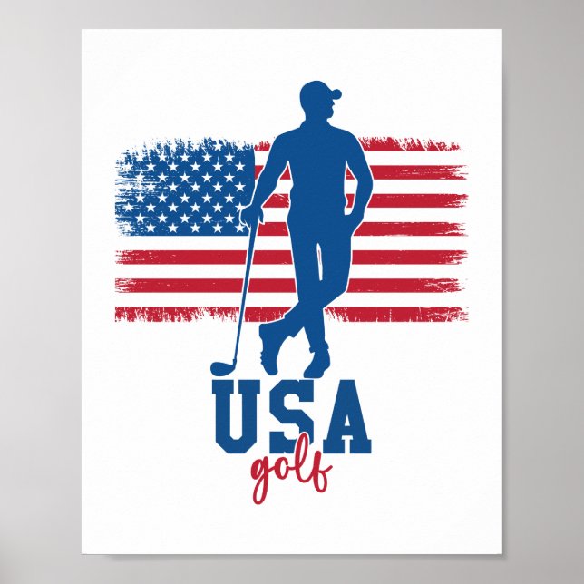 Patriotic Golf USA Poster (Vorne)