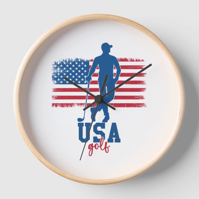 Patriotic Golf USA Uhr (Vorderseite)