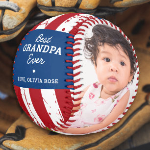 Patriotic GRANDPA American Flag Custom 2 Foto Baseball