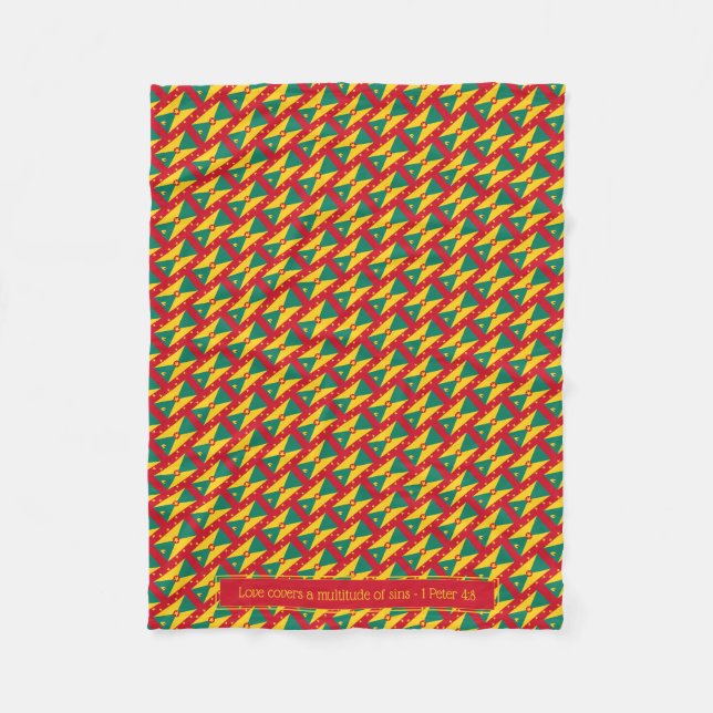 Patriotic GRENADA CARRIACOU individuell anpassbar Fleecedecke (Vorderseite)